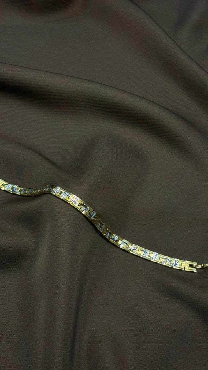 Elegant Two-Tone Baguette Bracelet – Gold & Silver Finish