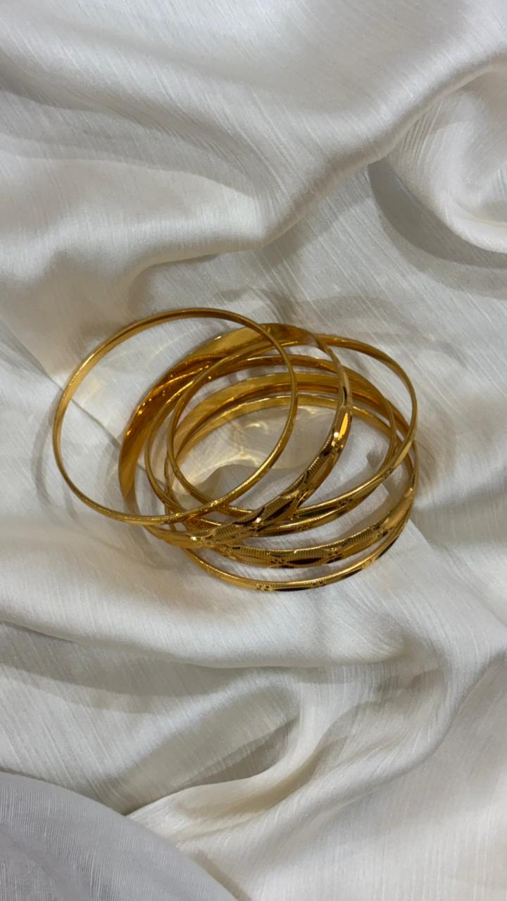 Classic Gold Textured Bangles – Timeless Elegance for Every Occasion