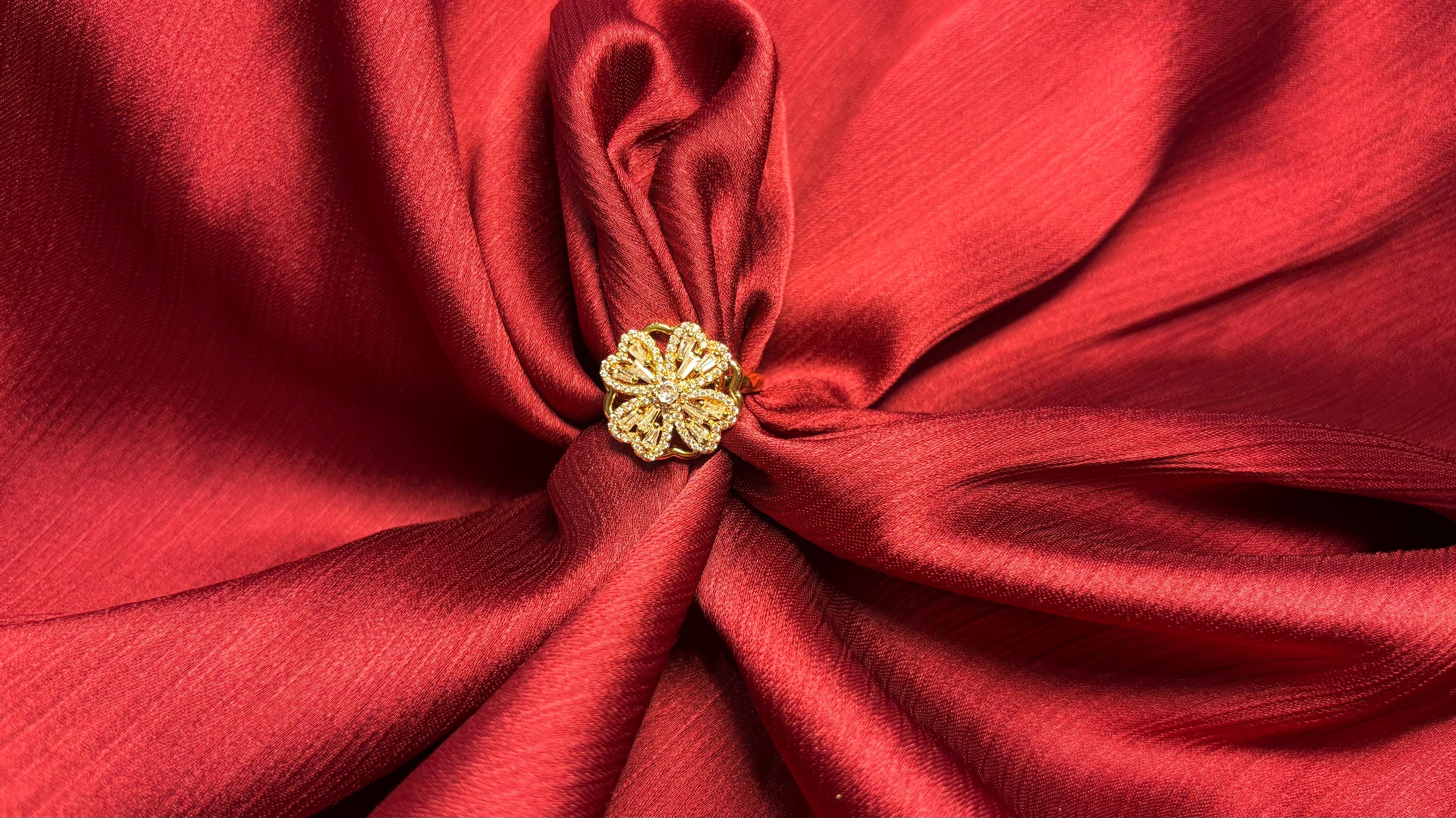 Floral Bloom Gold Ring – Grace in Every Detail