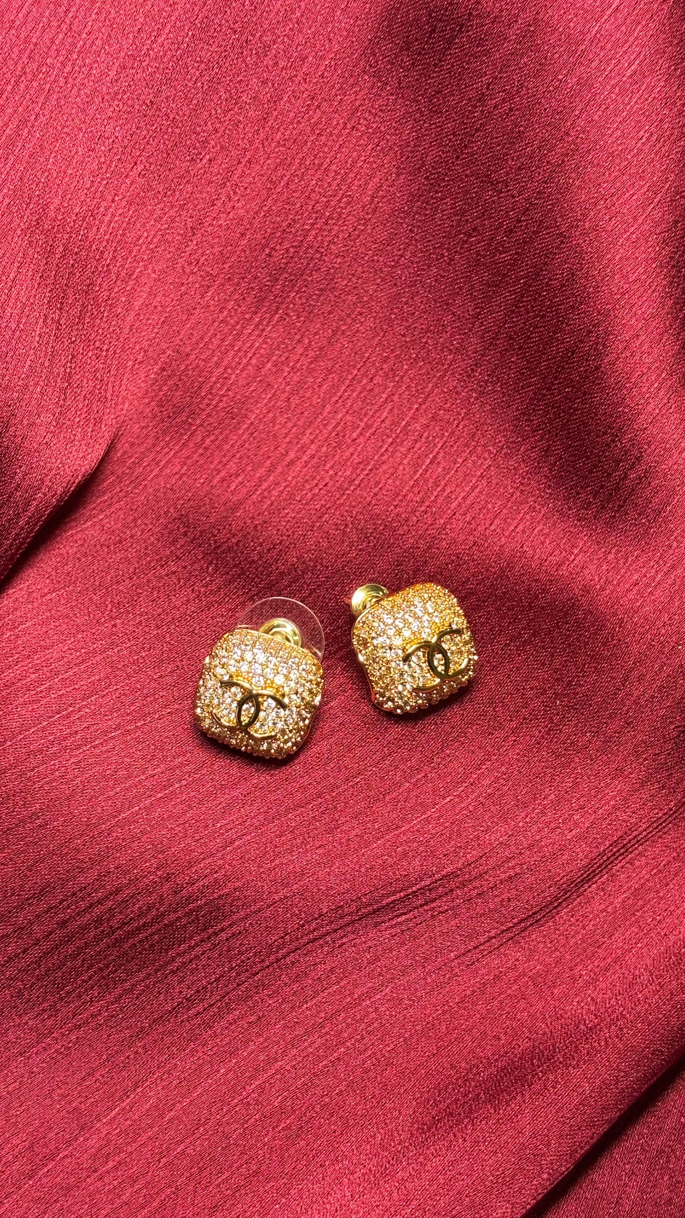 Designer Gold-Plated Stud Earrings – Signature Style